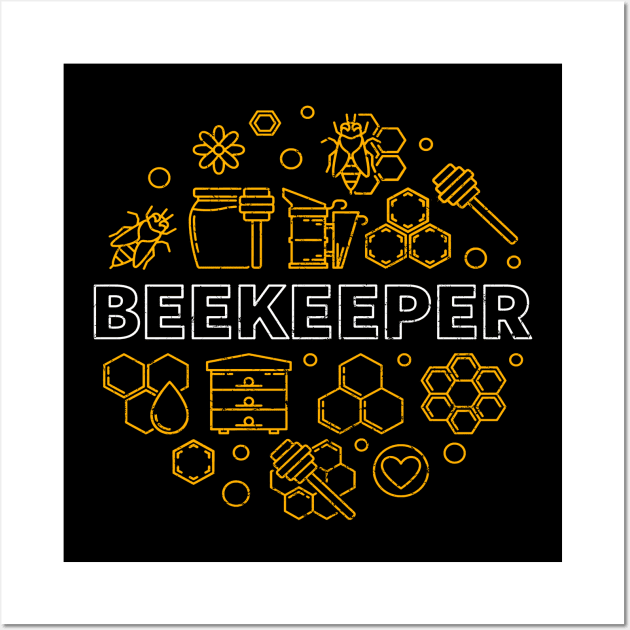 Beekeeper Wall Art by funkyteesfunny